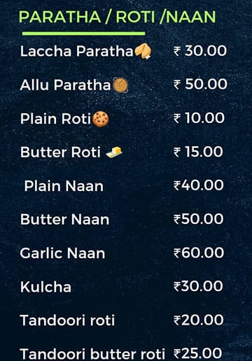 Menu of Tandoori Bites, Janta Nagar, Siliguri