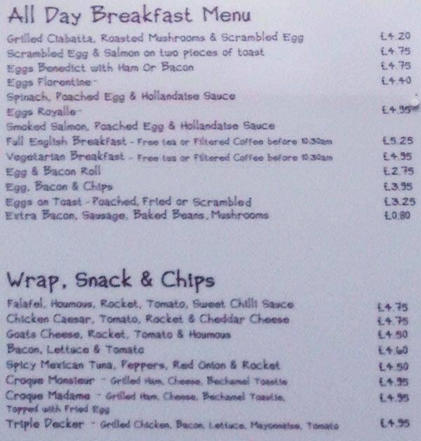 clocktower menu