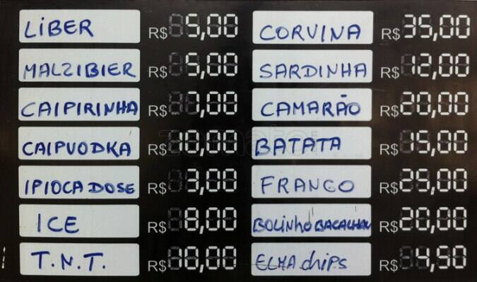 Rosa de Saron cardápio