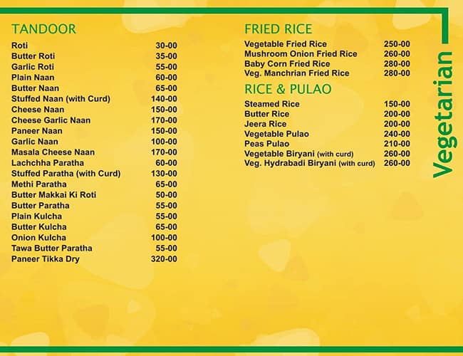 Neelam's Lutf menu