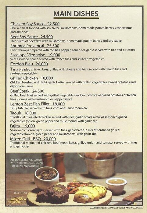Carta de Le Bistro De Papaya