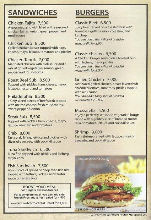 Carta de Le Bistro De Papaya