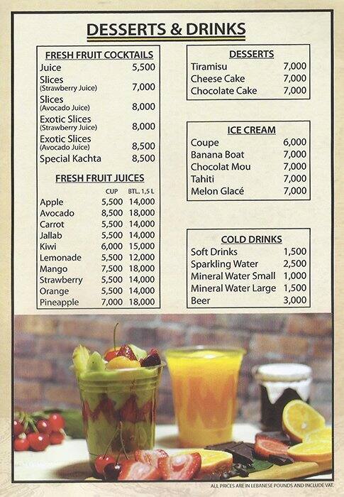 Carta de Le Bistro De Papaya