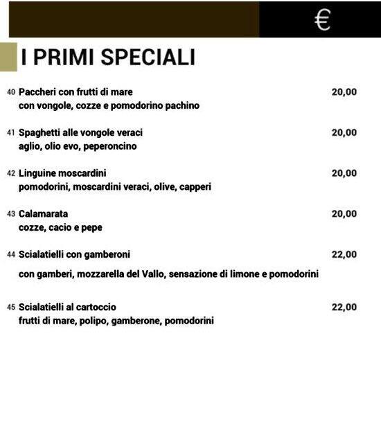 Menu di Da Regina 