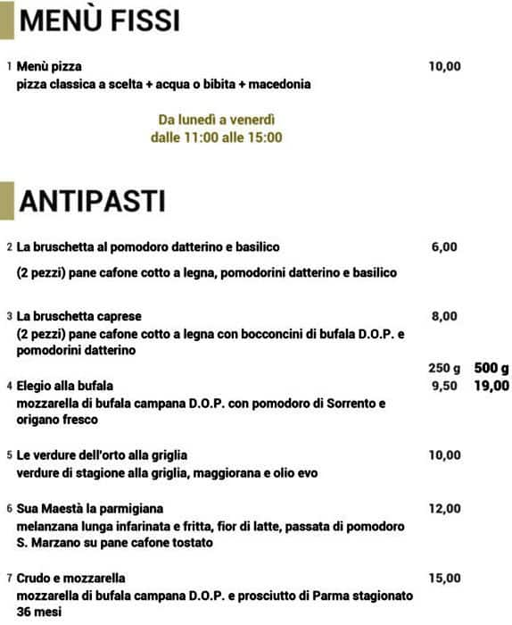 da regina menu menu for da regina duomo milano