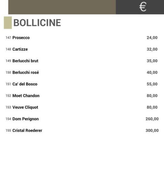 Menu di Da Regina 