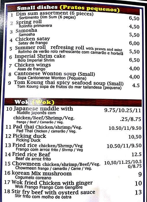 Asian Food House Menu, Menu de Asian Food House, Bica, Lisboa Zomato