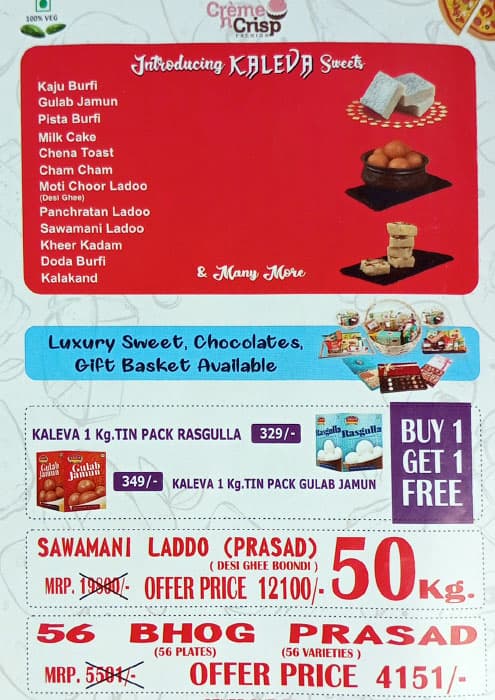 Creme N Crisp menu