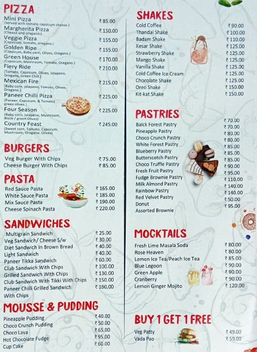 Creme N Crisp menu