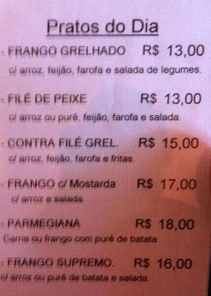 Flor de Botafogo cardápio