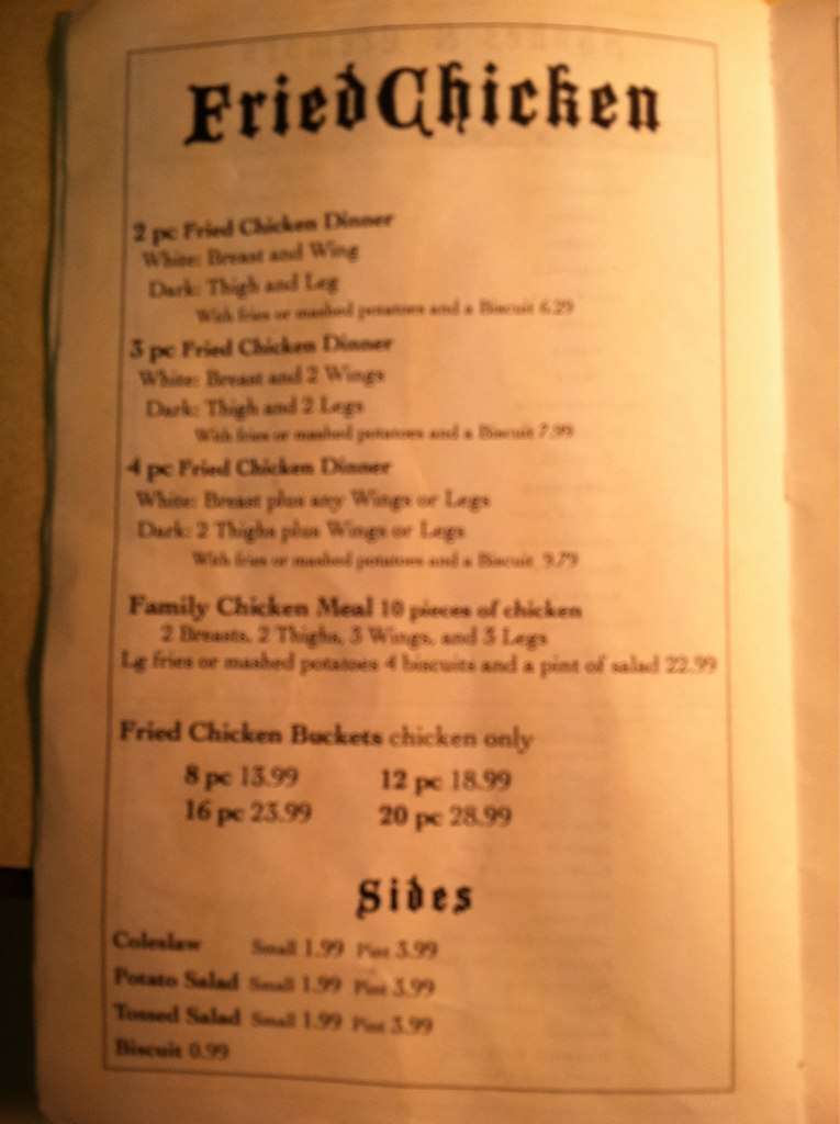Doubloons menu
