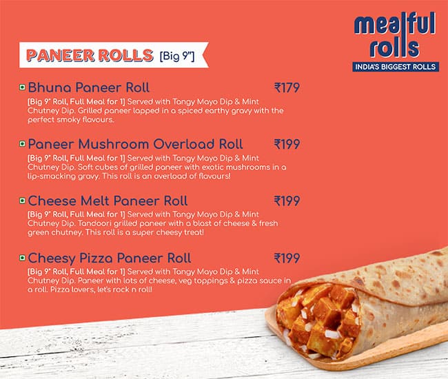 Mealful Rolls - India's Biggest Rolls menu