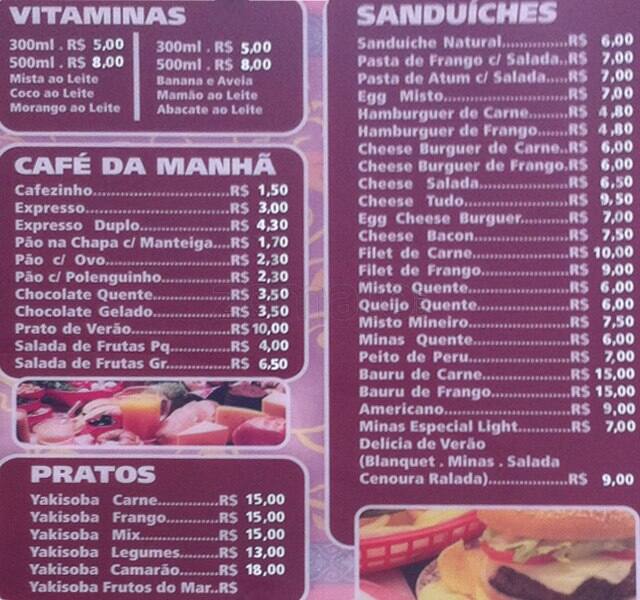 Espaco Yaki cardápio