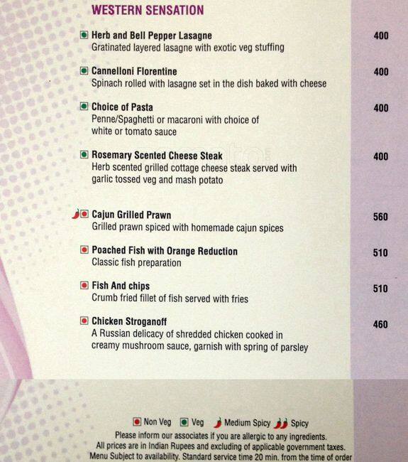 Atrium menu