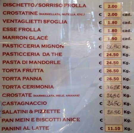 Menu di III Millennio 