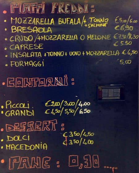 Menu di III Millennio 