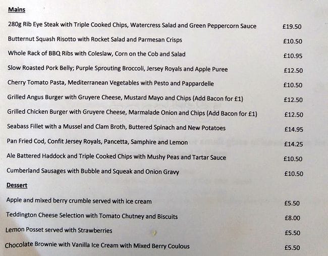Menu at The Railway Teddington pub & bar, Teddington, 3 Victoria Rd