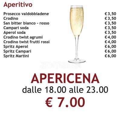 Menu di Antico Caffè Doria 