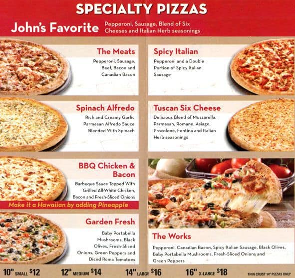 Papa John's Menu, Menu for Papa John's, Lakewood, Denver - Urbanspoon ...