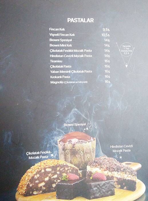 Bayramefendi osmanlı kahvecisi menü fiyatlari