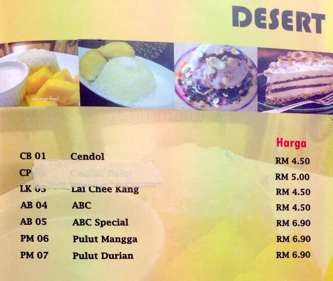 Restoran Hababil Menu, Menu for Restoran Hababil, Sentul, Kuala Lumpur