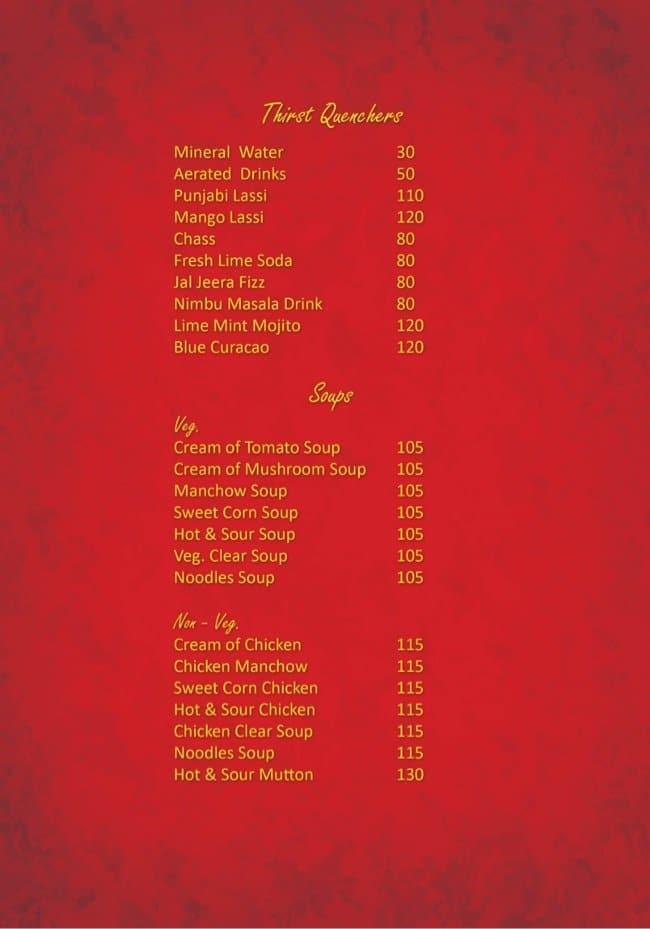 Punjabi Nation menu