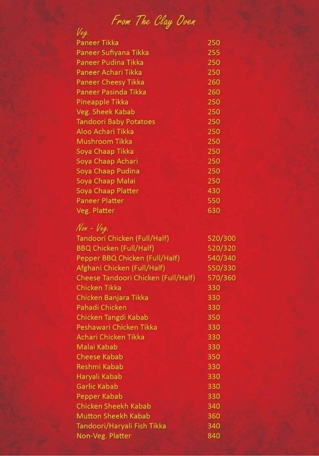 Punjabi Nation menu