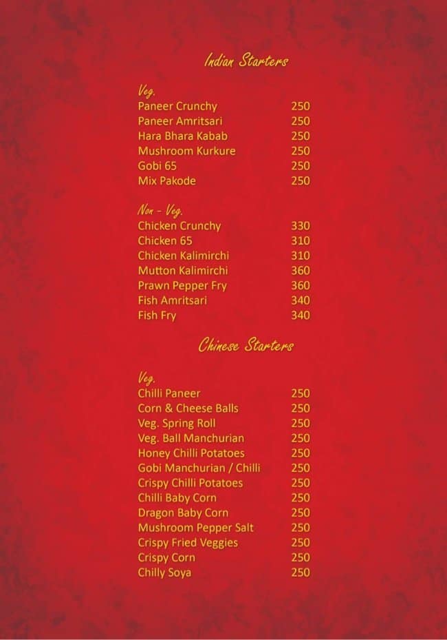 Punjabi Nation menu