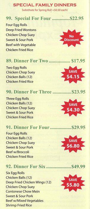 Topman Express menu