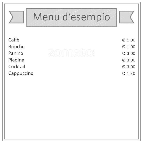 Menu di Cafe Del Sol 