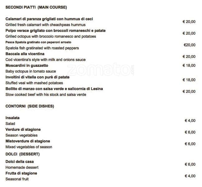 Menu di Tutti Frutti 