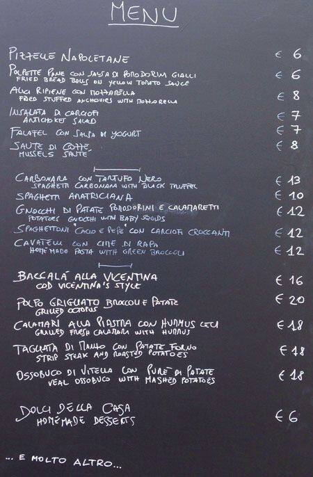 Menu di Tutti Frutti 