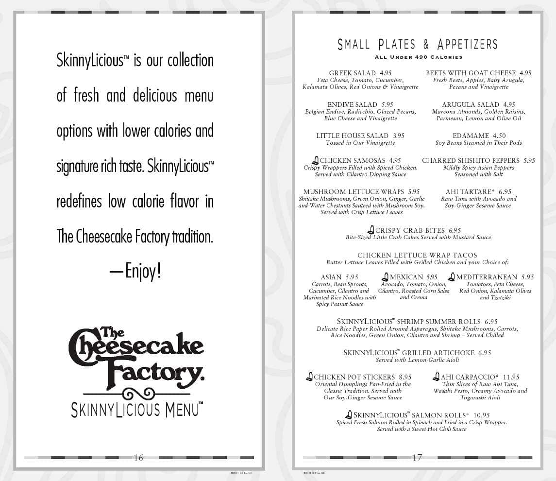 Menu at The Cheesecake Factory desserts, Pembroke Pines, SW 5th St