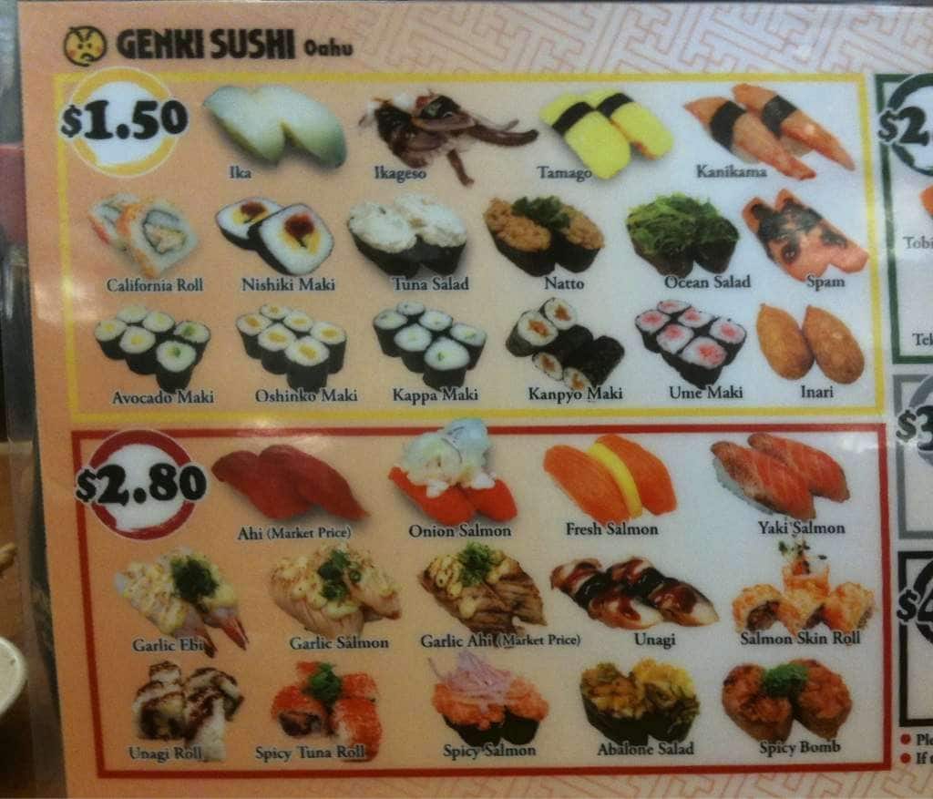 Genki Sushi Menu Price | Belgium Hotels 5 Star