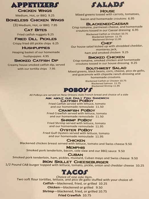 The Soul Fish Cafe Inc Menu, Menu for 