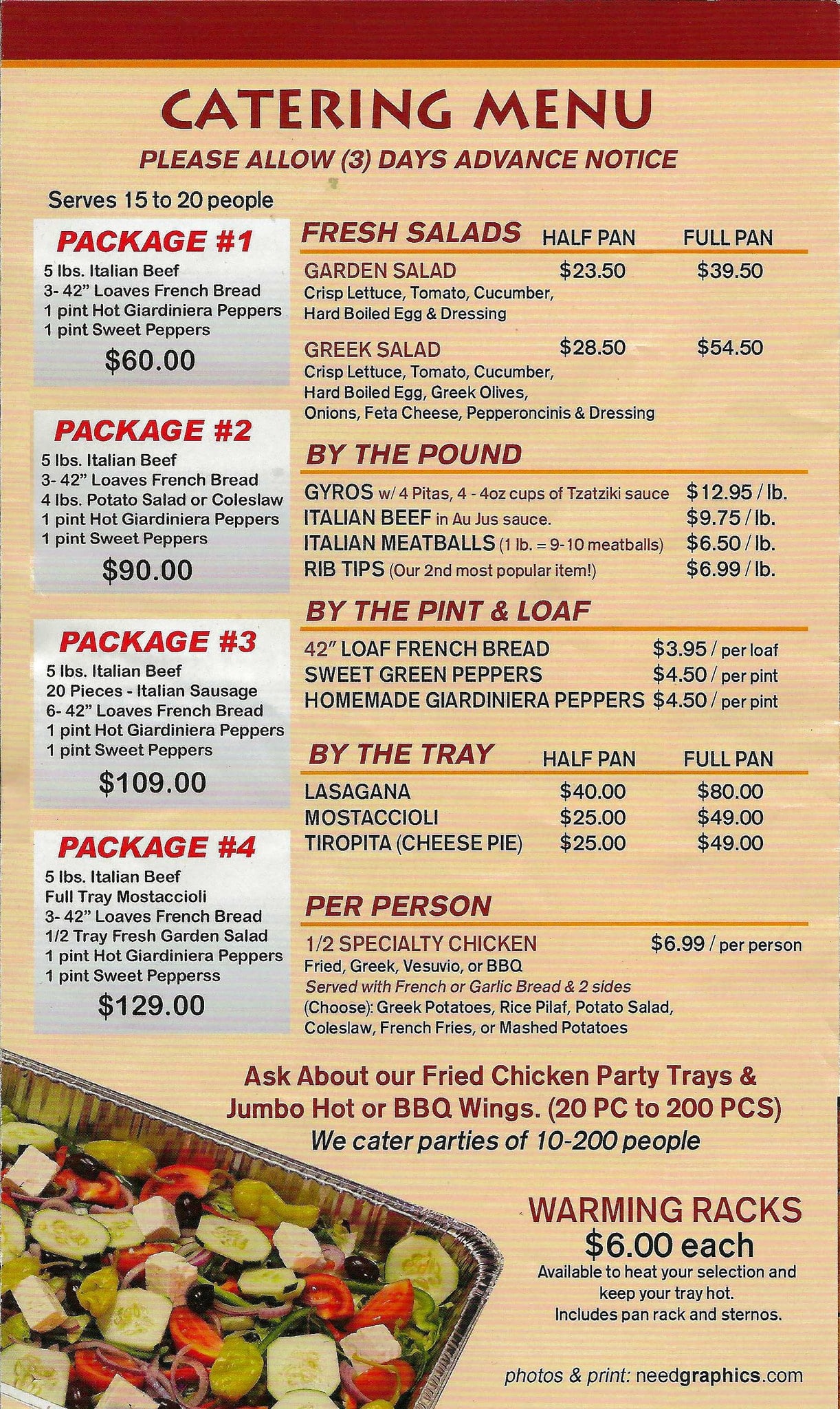 Menu at Zantes Restaurant, Hammond