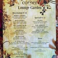 The Corner Lounge Garden Menu