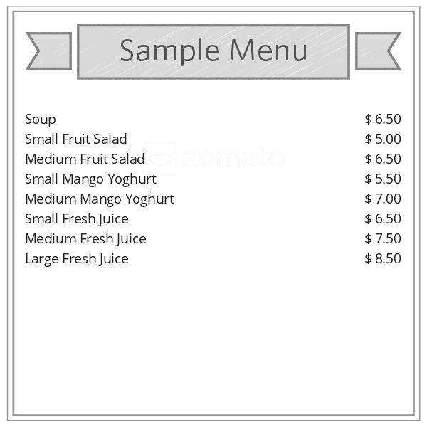 Juice Bar меню