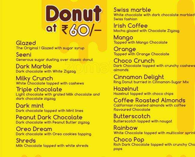 Donut House Menu, Menu for Donut House, Electronic City, Bangalore Zomato