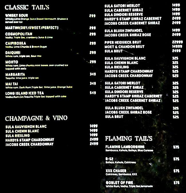 Menu at Playboy Beer Garden, Pune, Balewadi High Street
