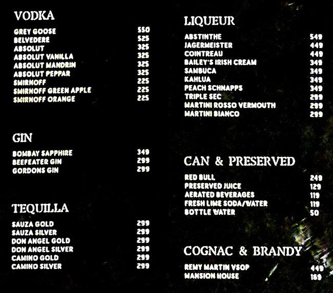 Menu at Playboy Beer Garden, Pune, Balewadi High Street