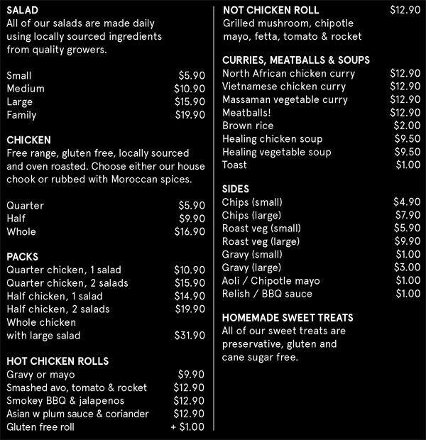 Foxes Den Menu, Menu for Foxes Den, Port Melbourne, Melbourne