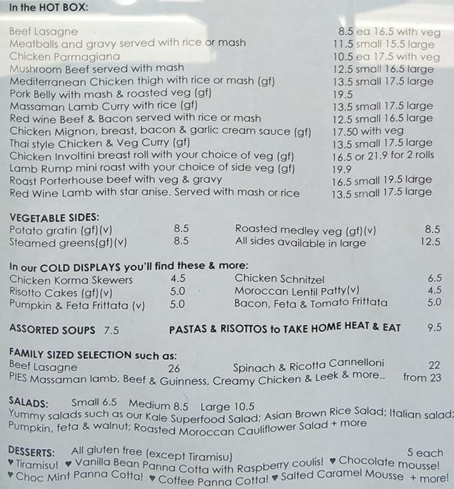 Menu at Blue Spoon fast food, Wembley