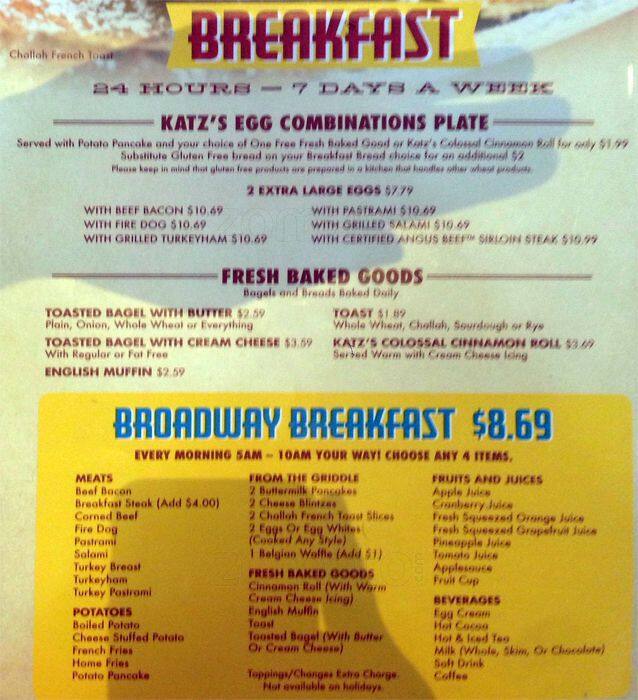Katz's Deli & Bar Menu Urbanspoon/Zomato