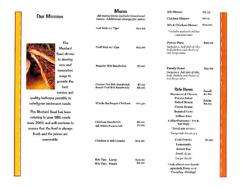 Mustard Seed q Menu Menu For Mustard Seed q West End Atlanta University Atlanta