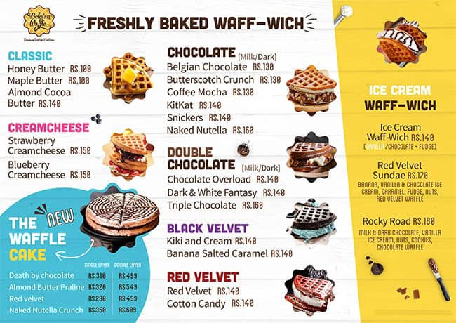 The Belgian Waffle Co. Menu, Menu for The Belgian Waffle Co., Elgin ...