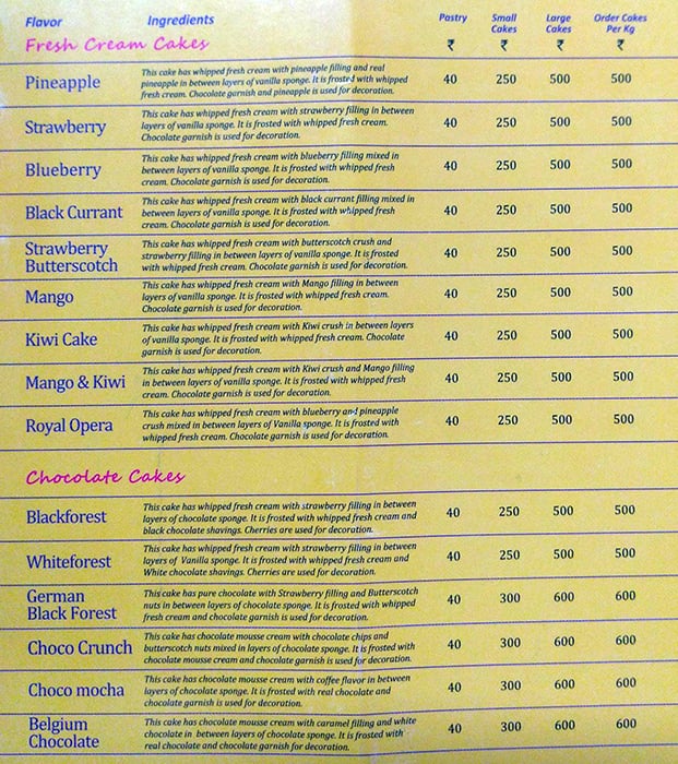 The Cake World, Navi Mumbai, Shop 2 - Restaurant menu and reviews