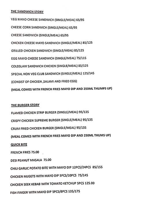 Forever Foods menu