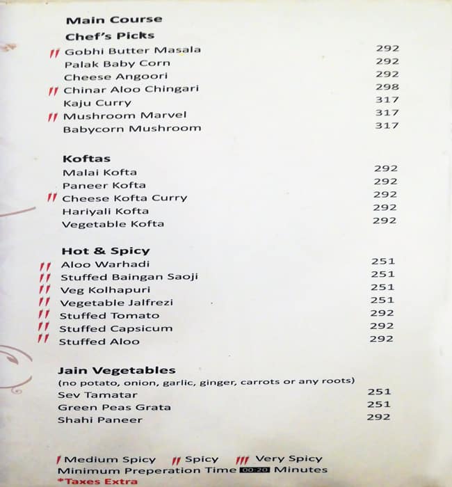 Menu at Naivedhyam Restaurant, Nagpur