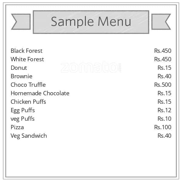 Black Forest Menu, Menu for Black Forest, Gandhinagar, Puducherry Zomato